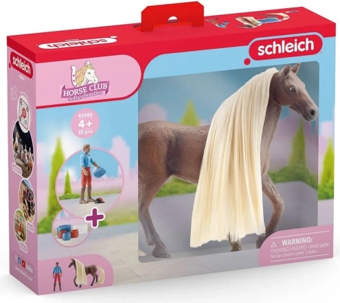 Schleich Horse Club Sofia y Leo con el caballo Rocky – set de inicio para peinar la crin