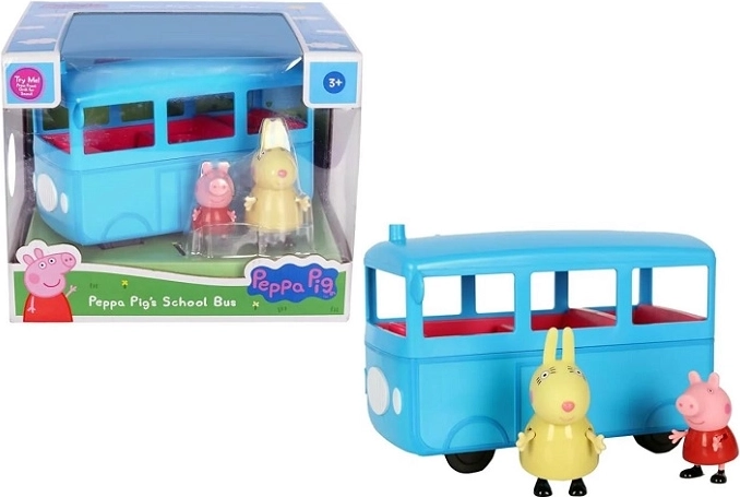 Peppa Pig autobús escolar con sonido con 2 figuras