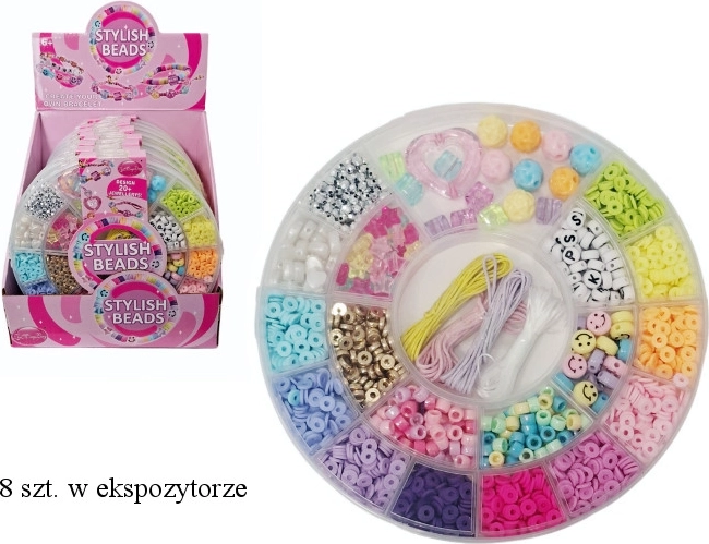 Set creativo de cuentas de goma con accesorios para fabricar joyas