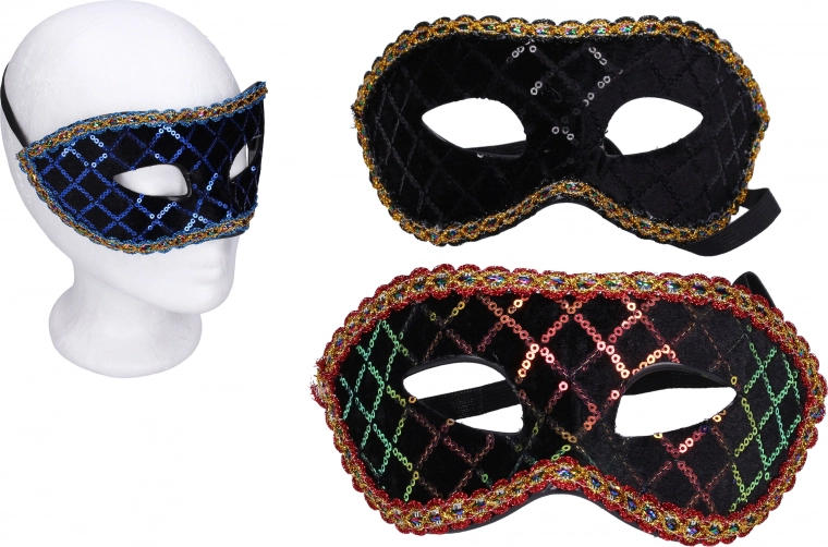 Set de carnaval de antifaz veneciano (mix de colores)
