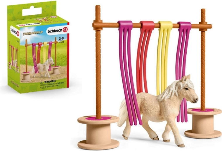 Schleich set de caballos con obstáculos y pegatinas