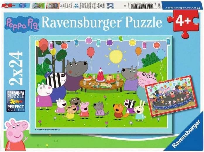 Puzzle Ravensburger Peppa Pig en la celebración 2×24 piezas