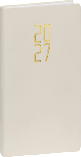 Agenda de bolsillo Notique Ponza 2027 crema 9 × 15,5 cm