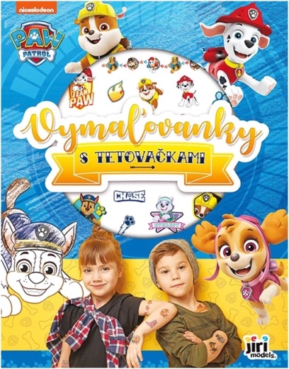 Libro para colorear Patrulla Canina con tatuajes infantiles - 1 pieza