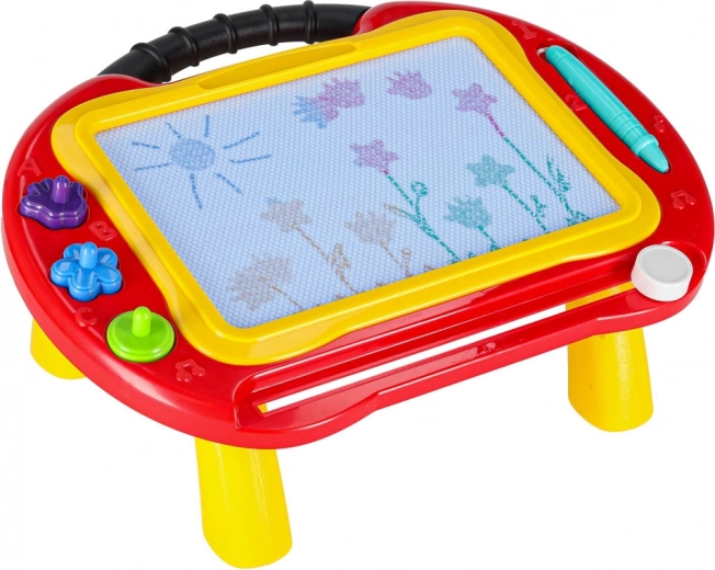 2 en 1: mesa estable y pizarra portátil