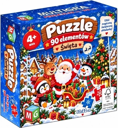 Puzzle infantil Multigra Navidad de 90 piezas