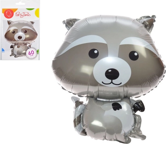 Globo de foil mapache – animal del bosque, 60 cm