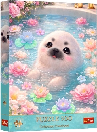 Puzzle Premium Plus Cuteness Overload Sladká tuleň - 500 piezas