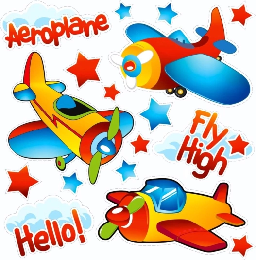 Pegatinas Aviones - Hoja pequeña