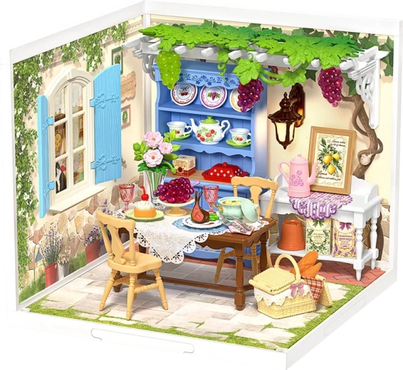 RoboTime miniatura de madera 3D «Veranda de verano»
