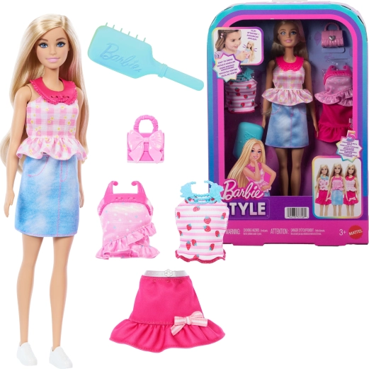 Muñeca de moda Mattel Barbie Style con set de ropa y accesorios