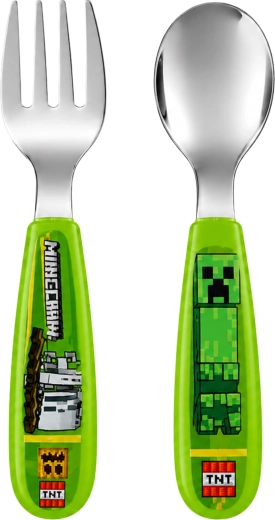 Cubiertos infantiles Minecraft: tenedor y cuchara
