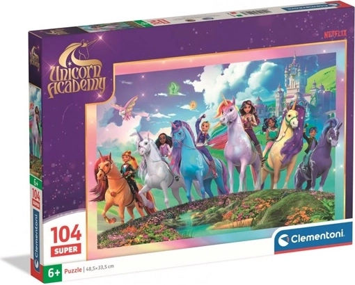 Puzzle Clementoni Unicorn Academy Super de 104 piezas