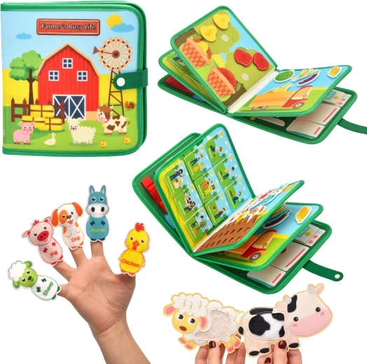 2Kids Toys libro sensorial interactivo de tela granja
