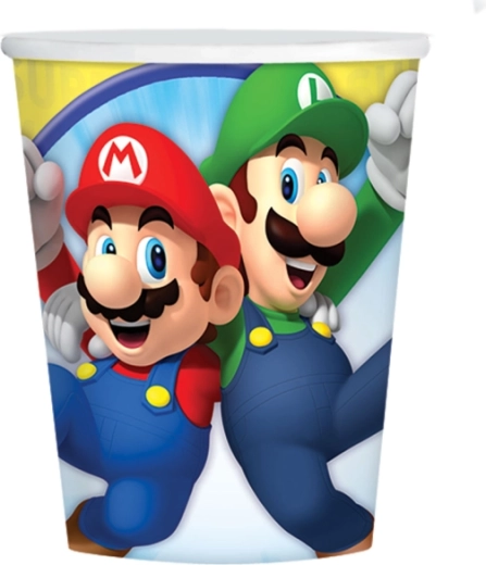Vasos Super Mario 250 ml (8 uds)