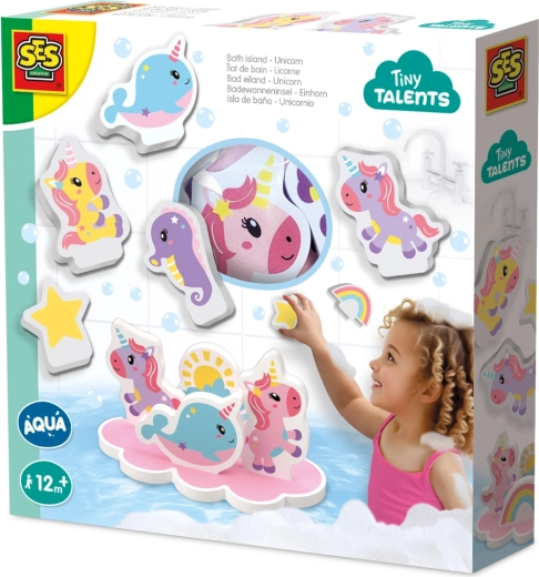 Pegatinas de baño con agua Tiny Talents Unicornios