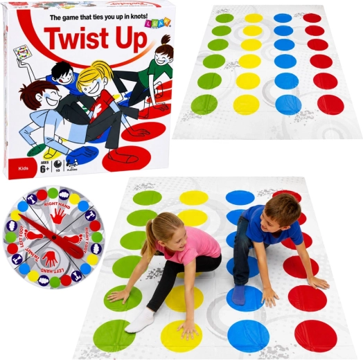 Juego familiar de movimiento Twist con tapete y ruleta