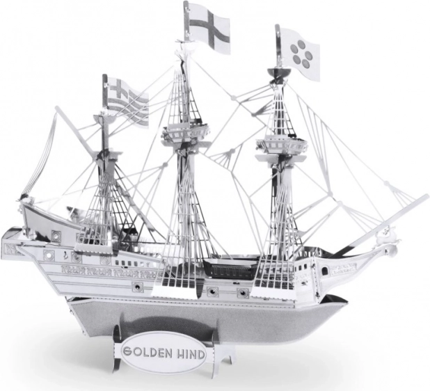 Metal Earth modelo metálico 3D del barco Golden Hind