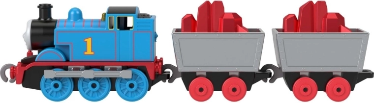 Dos vagones con carga roja