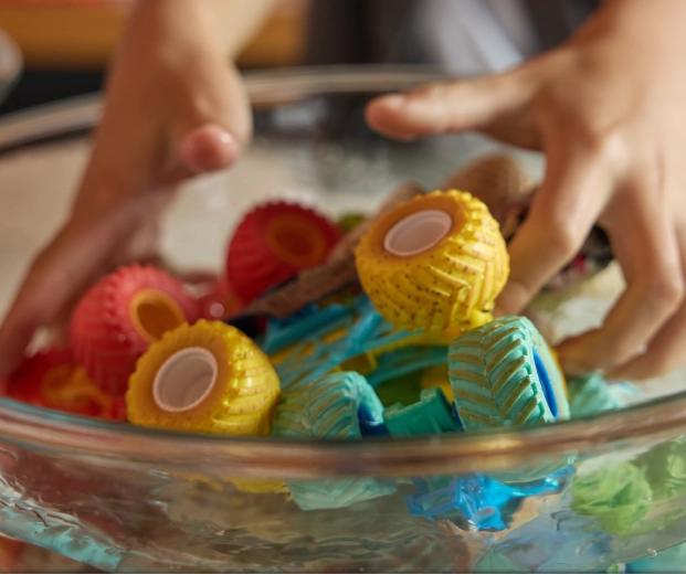 Cambio de color con agua caliente y fría