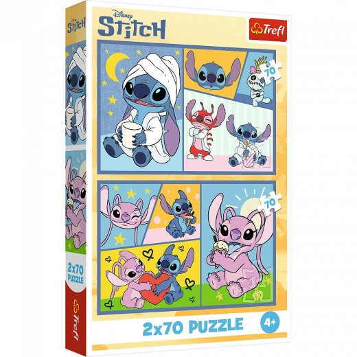 Puzzle 2x70 - Disney Lilo y Stitch - Sin aburrirse con Stitch