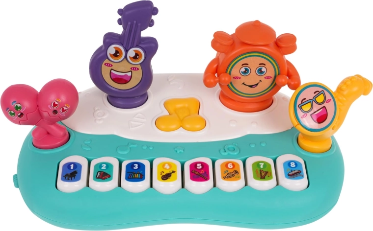 Pianito infantil interactivo con sonidos de instrumentos