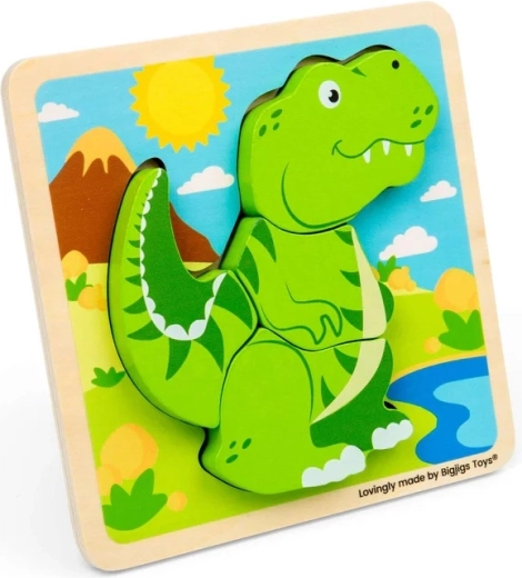 Bigjigs Toys rompecabezas encajable de madera T-Rex