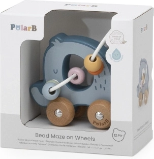 Laberinto de madera con ruedas – elefante