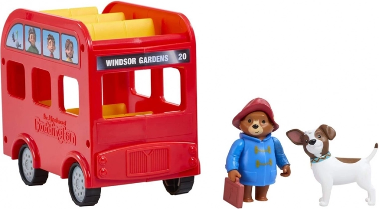 Set de juego Paddington con autobús rojo