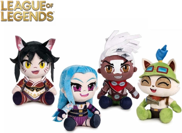 Figuras de peluche de campeones de League of Legends 21 cm – set de 24 uds.