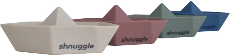Shnuggle Stack and Sail barquitos apilables de silicona para la bañera (set de 4 uds.)