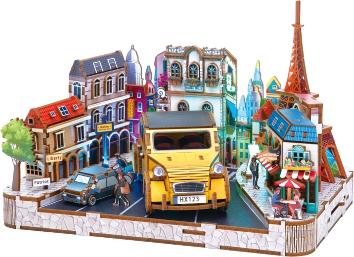2Kids Toys maqueta 3D de madera miniatura de un pueblecito europeo - 1 unidad