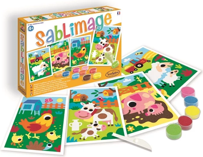Sentosphere Sablimage mini cuadros de arena – animales de granja