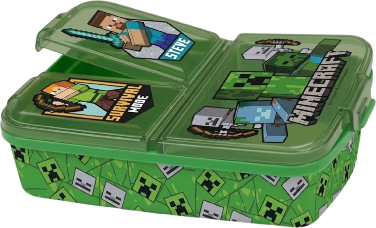 Caja infantil para la merienda Minecraft verde