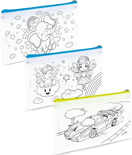 Estuche para colorear con 4 rotuladores, 21 × 12 cm - 1 unidad