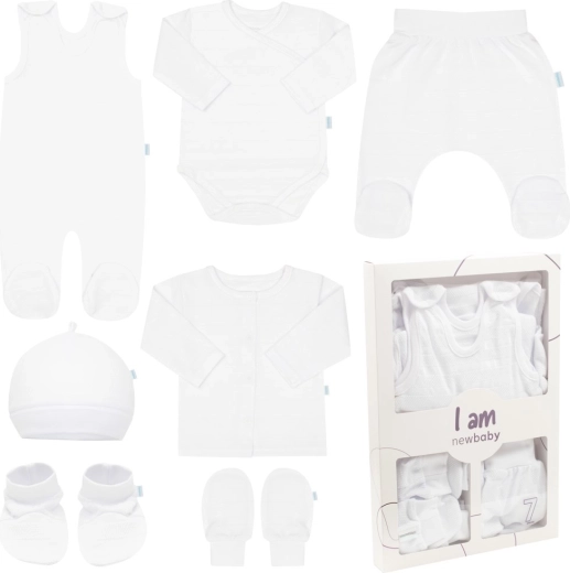 Conjunto para recién nacido para el hospital New Baby I AM blanco, talla 62