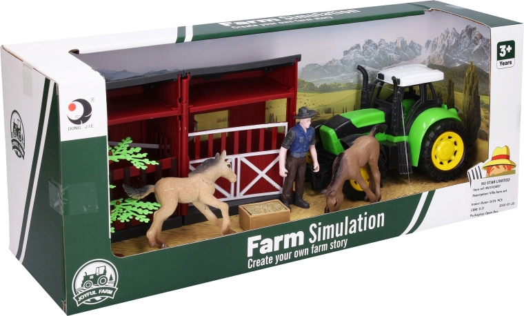 Granja con tractor – set de juego de 22 cm - 1 pieza