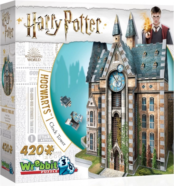 Puzzle 3D Wrebbit Harry Potter Hogwarts – Torre del Reloj, 420 piezas