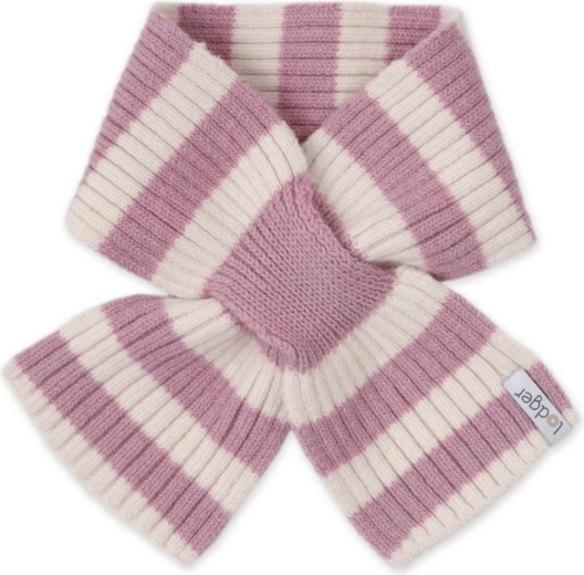 Bufanda infantil de merino Lodger stripe mauve - 1 pieza