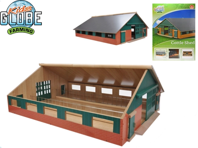 Kids Globe Farming granja de madera para caballos 1:32