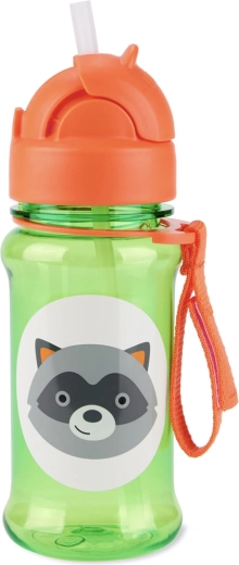 Skip Hop Zoo botella de tritán con pajita mapache 355 ml