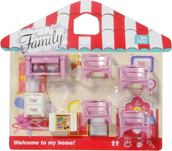 Set infantil de muebles de habitación con maletín