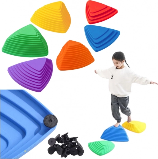 Sendero para niños: piedras de equilibrio de colores, 6 uds.