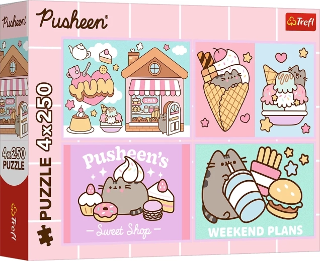 Puzzle Pusheen – conoce a PUSHEEN 4×250 piezas