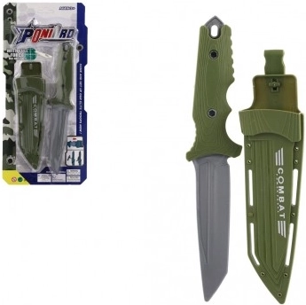 Cuchillo militar infantil con funda de plástico