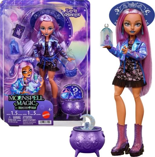 Monster High Moonspell High Layla Stone – muñeca de moda de 26 cm con accesorios