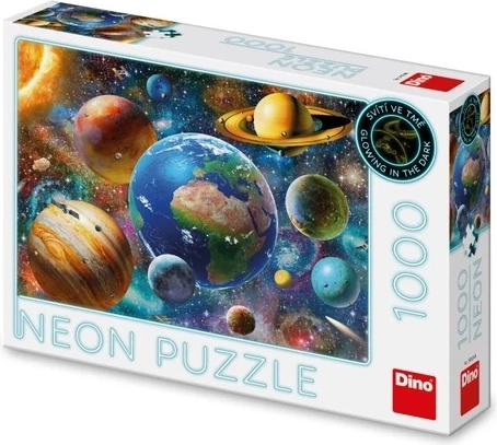 Puzzle Planetas Neón 1000 Piezas Dino