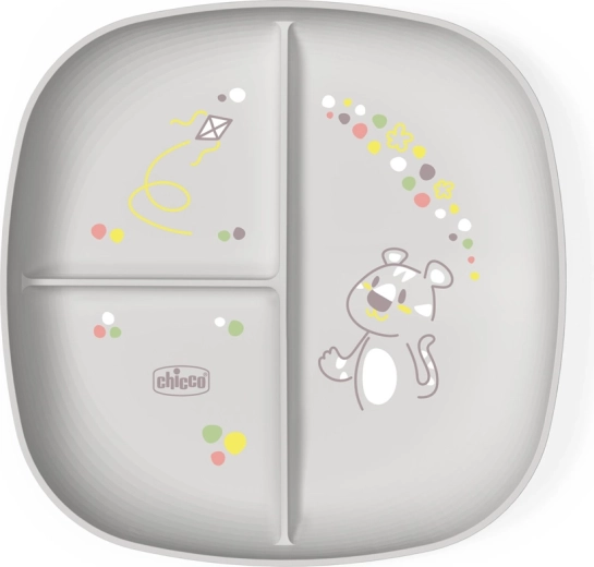 Plato dividido Chicco azul 12m+