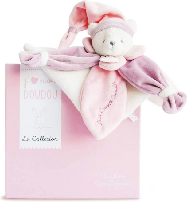 Set de regalo Doudou – doudou de peluche rosa con forma de osito 24 cm