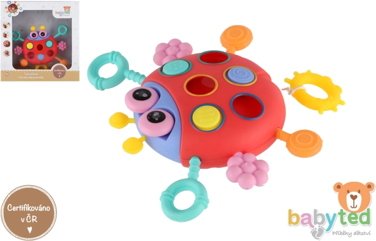 Juguete sensorial mariquita para bebés 6m+